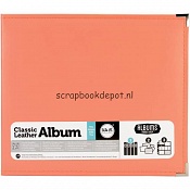We R Classic Leather 3-Ring Binder Album Coral 12x12inch