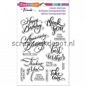 Stampendous Perfectly Clear Stamp Brushed Messages