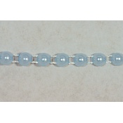 Flatback Fused Pearl Trim Half Beads 6mm - Blue