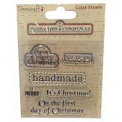 Dovecraft 12 Days of Christmas - Clear Stamps - Xmas Sentiment H
