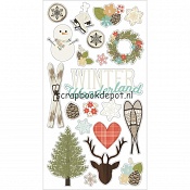Simple Stories Winter Wonderland - Chipboard Stickers 6x12inch