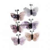 Prima Marketing Lavender - Ophelia vellum butterflies 6/pkg