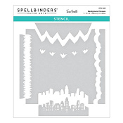 Spellbinders Stencil - Background Scapes
