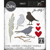 Sizzix Thinlits Die Set Tim Holtz - Vault Lovebirds