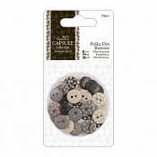 Papermania Capsule Midnight Blush - Polka Dot Buttons