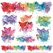 49 and Market Spectrum Gardenia - Butterfly Flight rubons 12x12