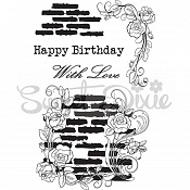Sweet Dixie Clear Stamp Wall Flowers Happy Birthday