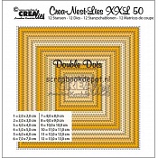 Crealies die - Crea-Nest-Lies set square no.50 XXL double dots