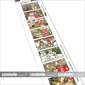 Carabelle Cling Rubber Stamp - 8 labels Noel