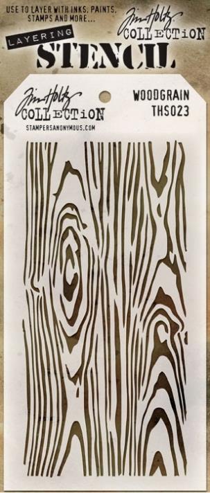 Tim Holtz Layered Stencil Woodgrain 4.125x8.5inch