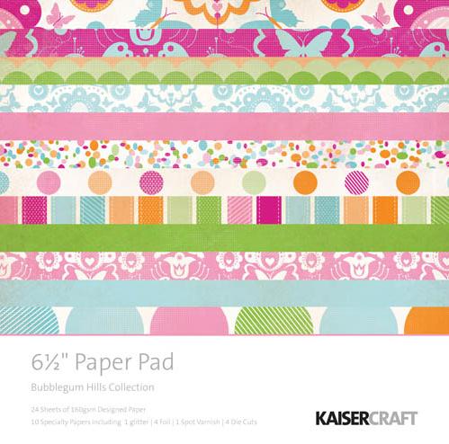 KaiserCraft Bubblegum Hills - Paper pad 6,5x6,5inch