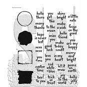 Tim Holtz Cling Rubber Stamp Set Note Quotes