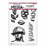 Dina Wakley Media Cling Stamps 6x9inch -Seeing Is Believing