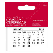 Docrafts Create Christmas - 2024 Calendar Tabs 10pcs
