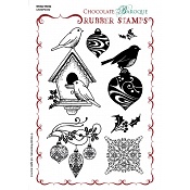 Chocolate Baroque A5 Unmounted stamp set Winter Birds