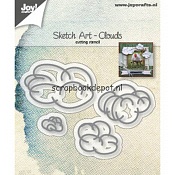 Joy Cutting stencil Sketch Art Wolken
