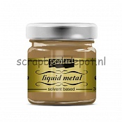 Pentart Liquid metal verf op solvent basis - Antique gold
