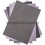 Sizzix Surfacez Opulent Cardstock Pack Charcoal 8x11.5inch