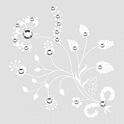 Basic Grey Bling it On rub-ons - Corn Poppy (White)
