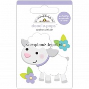 Doodlebug Hoppy Easter - Lamby Doodle-Pops 3DSticker