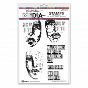 Dina Wakley Media Cling Stamps 6x9inch - Greatest Asset