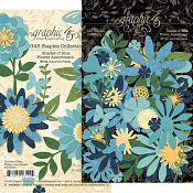 Graphic45 Staples Flower Assortment - Shades Of Blue