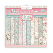 Stamperia 12x12 Inch Paper Pack - Sweet winter Maxi Backgrounds